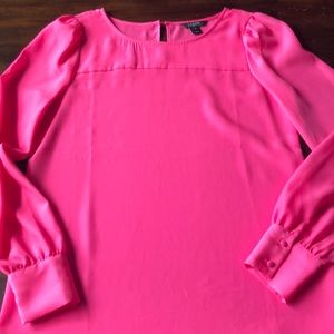 Long sleeve pink J. Crew top